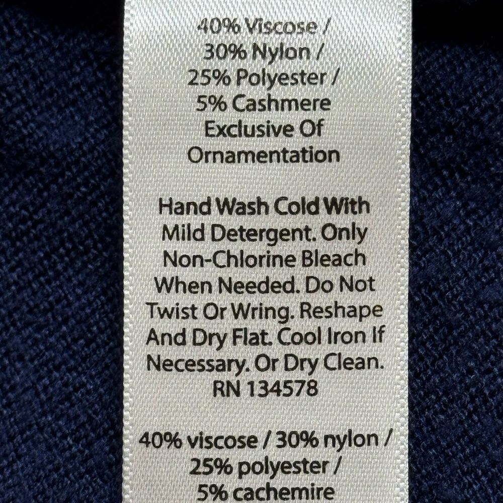 VINEYARD VINES NAVY  BLUE CREWNECK SWEATER - Picture 7 of 7